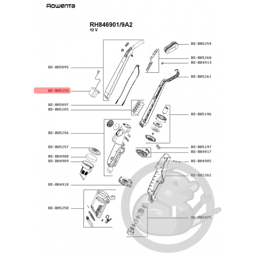 Transformateur 22v aspirateur Rowenta Seb RS-RH5155