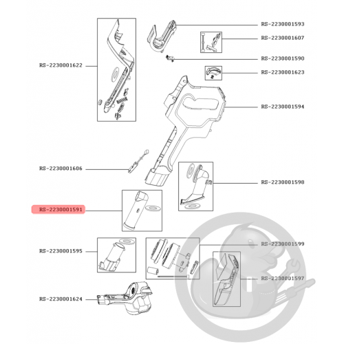 Tube/Air + joint aspirateur X-pert Rowenta RS-2230001591