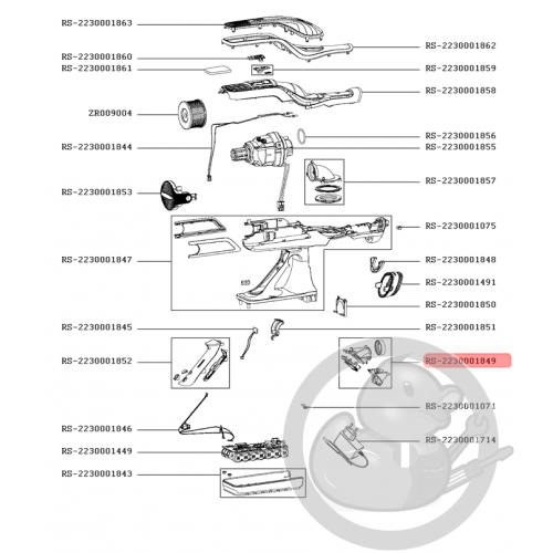 Tube/Air aspirateur Air Force Rowenta RS-2230001849