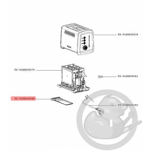 Tiroir grille-pain Tefal FS-9100039280