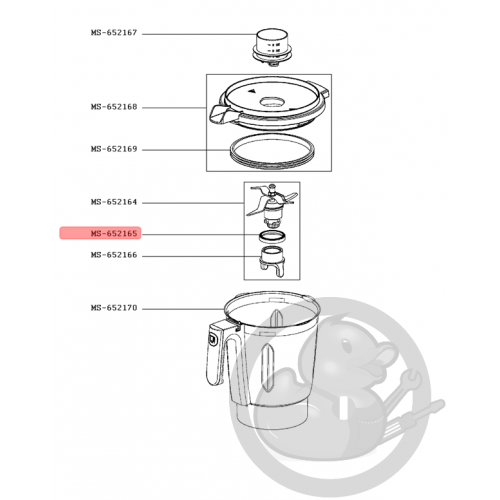 Joint couteau robot clickchef Moulinex MS-652165